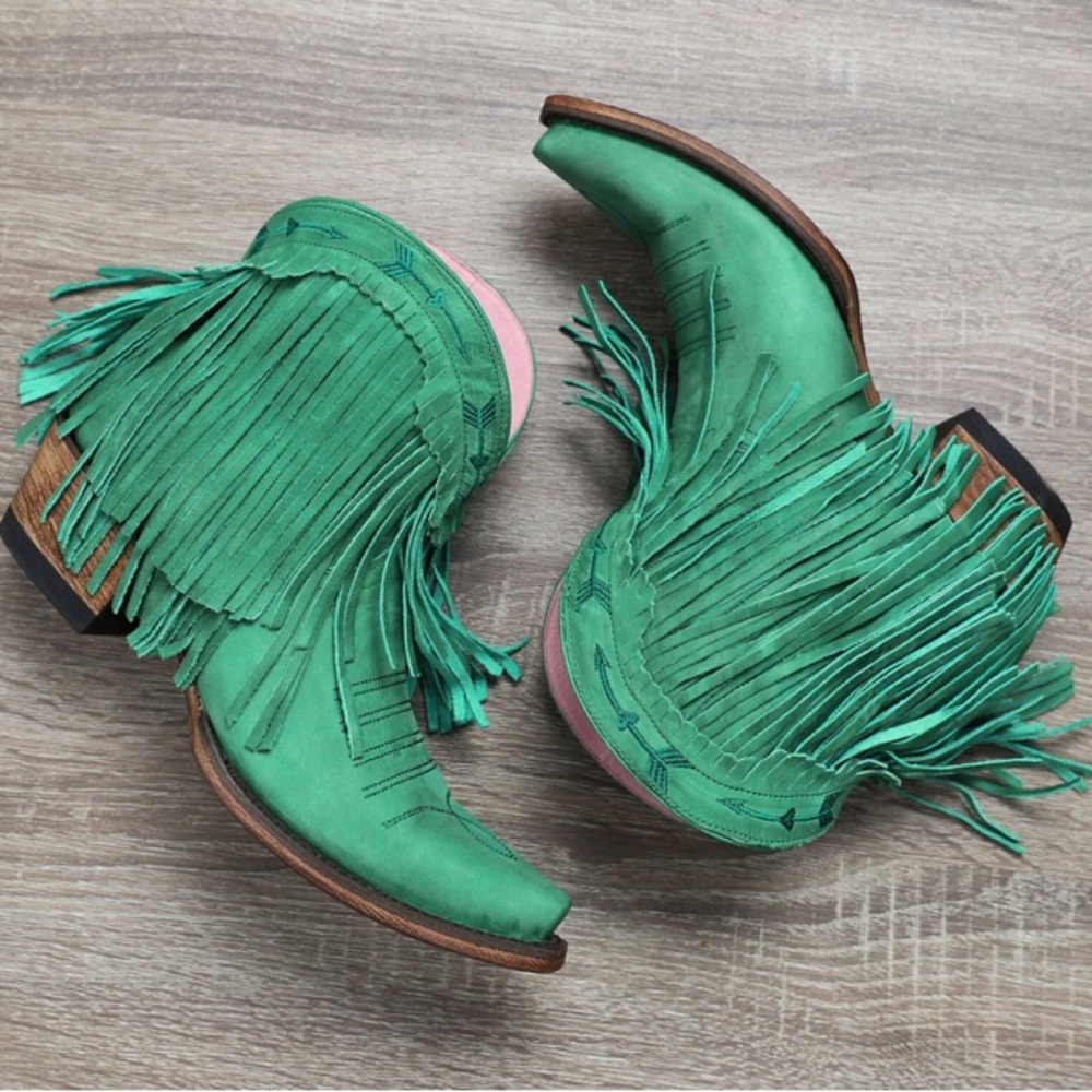 Junk Gypsy Fringe Lane Spitfire Turquoise Boots